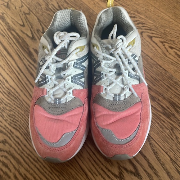 Karhu Unisex Fusion 2.0 Lace-Up Sneakers Pink Grey Yellow Green US 9W/7.5M - Picture 8 of 8
